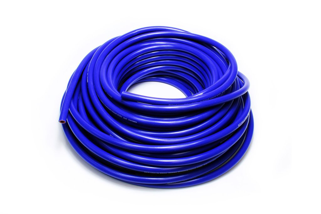 Blue HPS 5/8" ID high temp reinforced silicone heater hose 100 feet roll