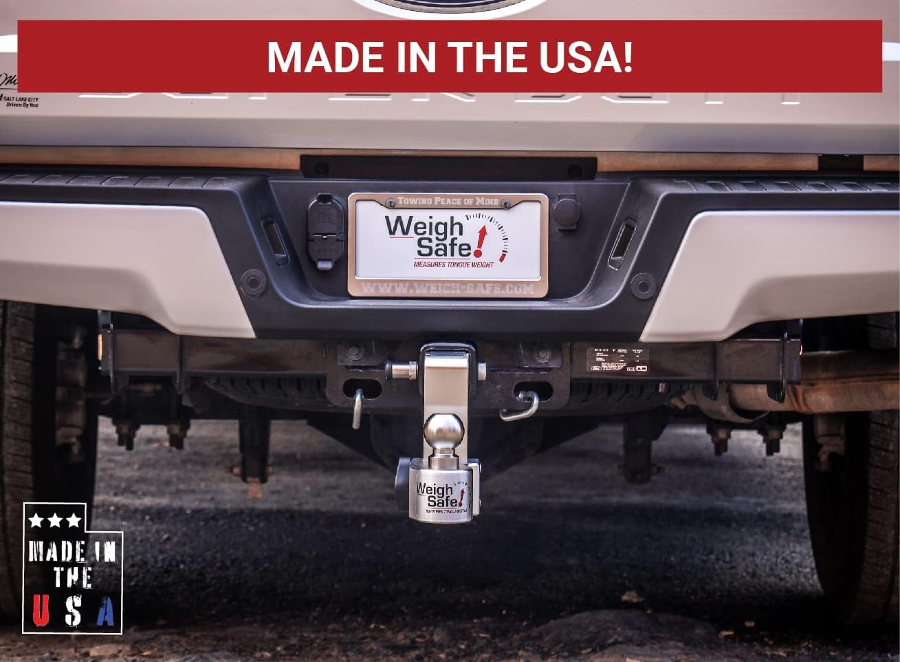 Weigh Safe Adjustable Ball Mount WS4-2.5 with 4" Drop and 2.5" Shank, Aluminum