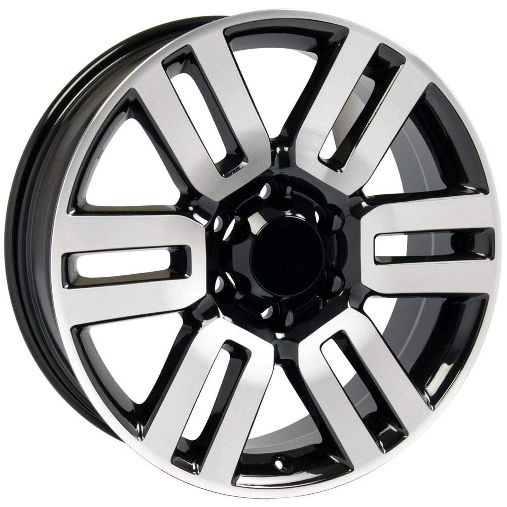 20 Inch OE Wheels TY10 Rim Fits 4Runner Style 6x139.7 20x7 Gloss Black Machined - Hollander 69561 (1)
