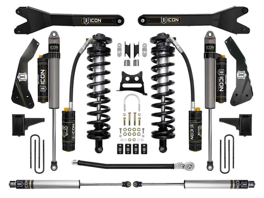 4-5.5" Lift ICON Stage 5 Coilover Conversion w/Radius Arm, Compatible with 2011-16 Ford F250/F350, K63135R