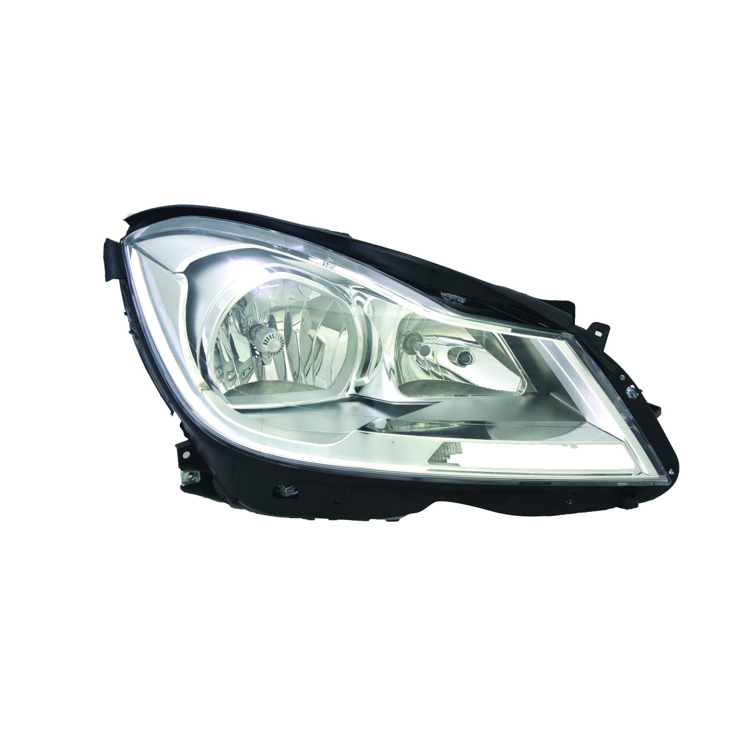 Right TYC Headlight Assembly Compatible with 2012-2014 Mercedes Benz C-Class
