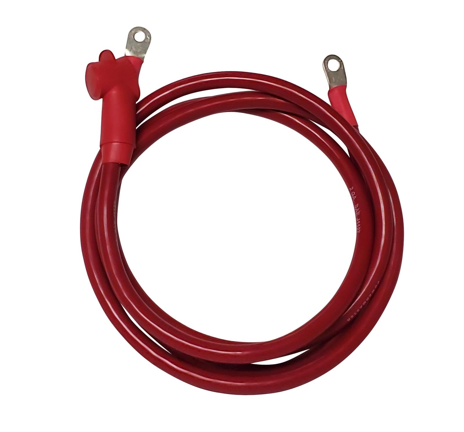 1-527 Powermaster Alt Charge Wire 2g 7 ft w/2-5/16 Eyelets
