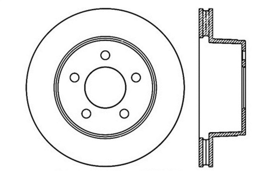 Sport StopTech 128.67022L Cross Drilled Brake Rotor; Front Left