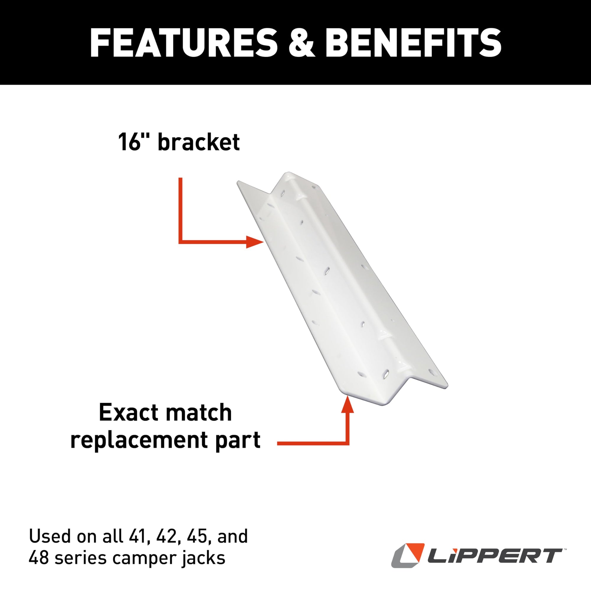 16" HappiJac Replacement Z-Bracket for Screw Jack on Truck Camper