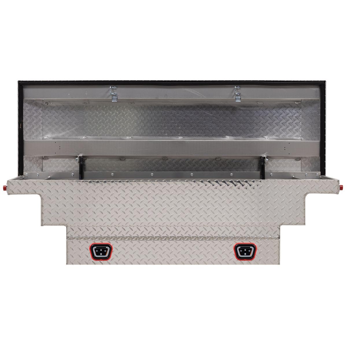 Weather Guard Saddle Box Model 131-0-04, Aluminum, Mid-Size Low Profile, Clear, 8.0 cu ft