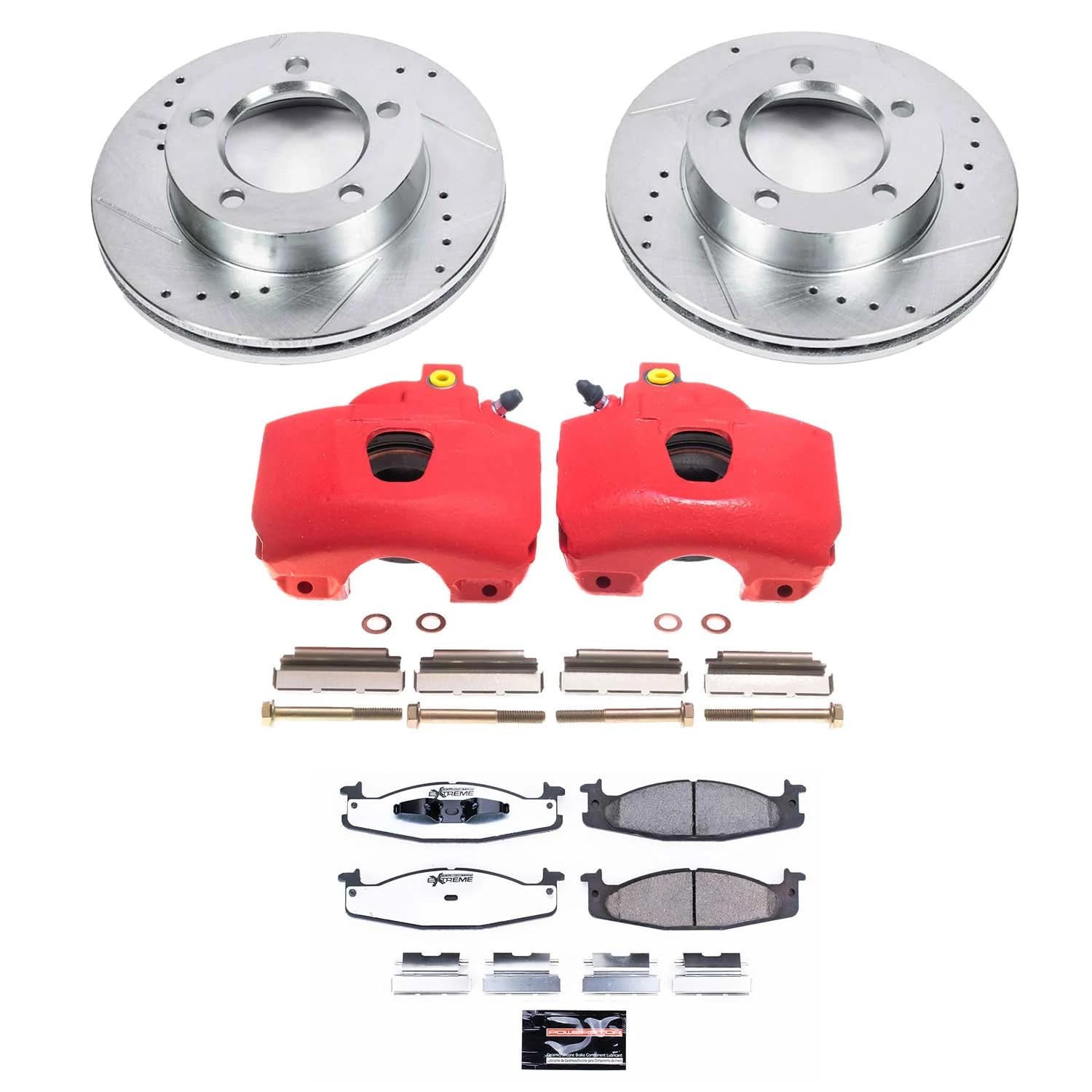 Power Stop Z36 KC5067-36, Truck & Tow Front Caliper Kit-Rotors, Carbon Ceramic Brake Pads, Calipers For Ford Bronco 1994-1996, Ford F-150 1994-1996 [Model Specific]