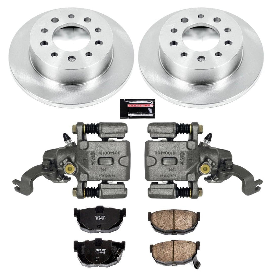 Power Stop KCOE170A Replacement Autospeciality Rear Caliper Kit- OE Rotors, Ceramic Brake Pads, Calipers For Hyundai Tiburon 2004-2008 [Model Specific]