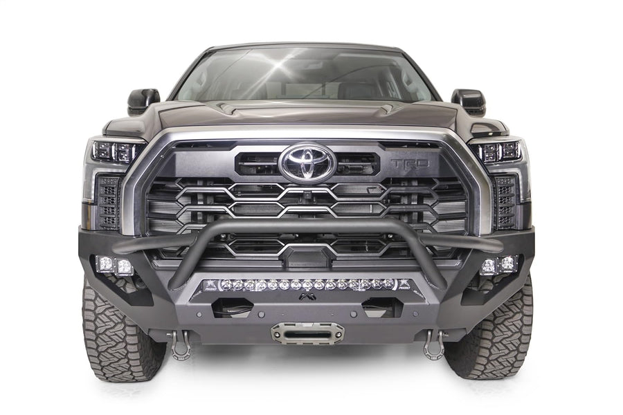 Fab Fours Matrix Front Bumper TT22-X5452-1 fits 22-23 Toyota Tundra - 2 Stage Black Powder Coated - w/Pre-Runner Guard