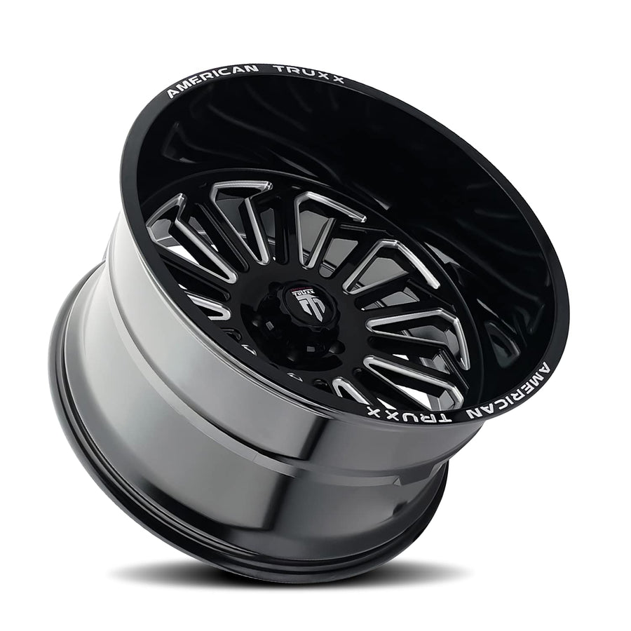 BUTCHER American Truxx AT1916 Two-Tone Wheel with Black/Milled (20 x 10. millimeters /8 x 165 mm, -24 mm Offset)