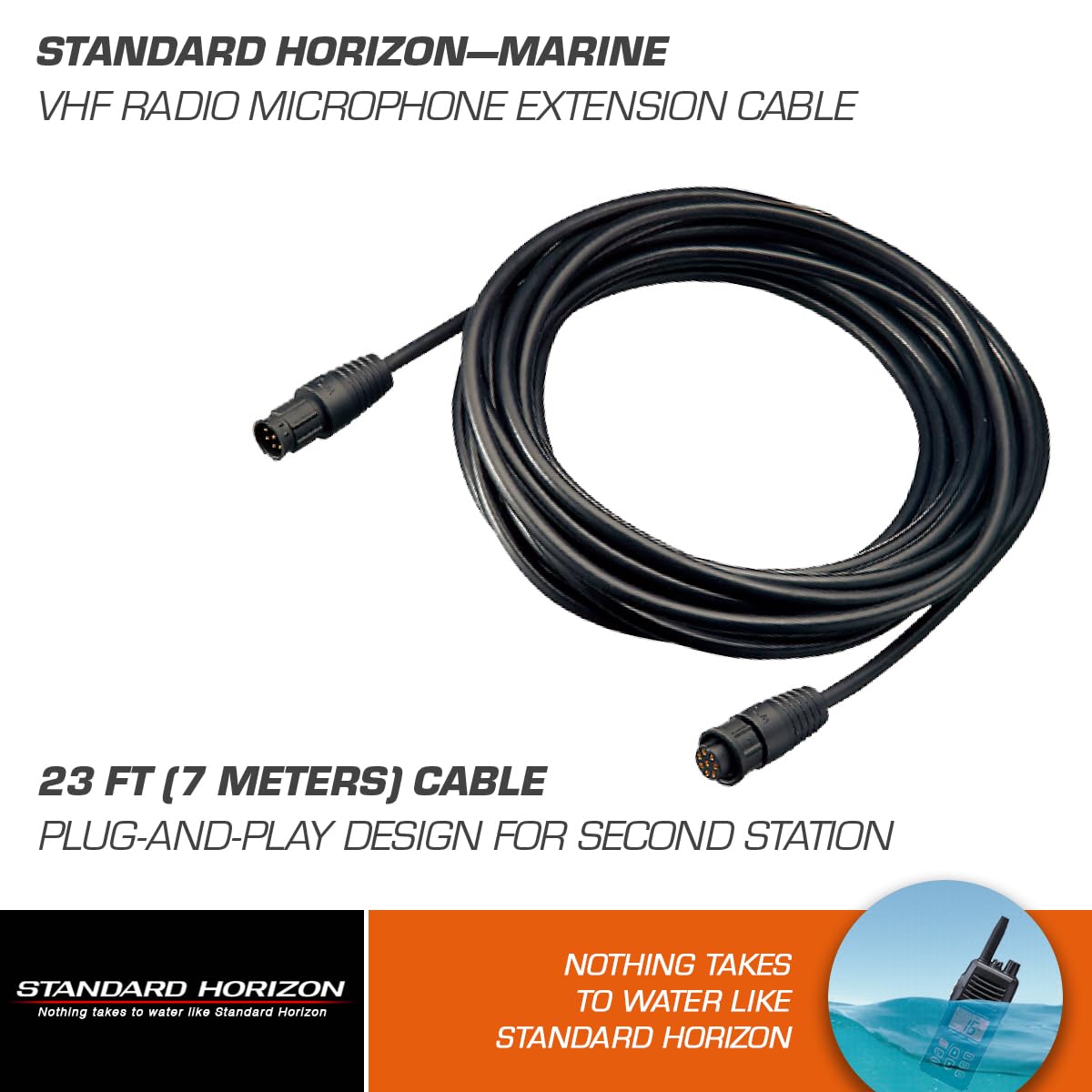 CT-100 Standard Horizon 23FT Extension Cable for RAM+ or VH-310