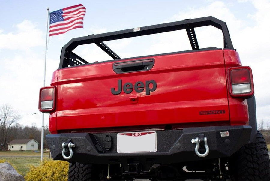 Fishbone FB22149 Offroad - Mako Mid Width Black Powder Coat Rear HD Bumper