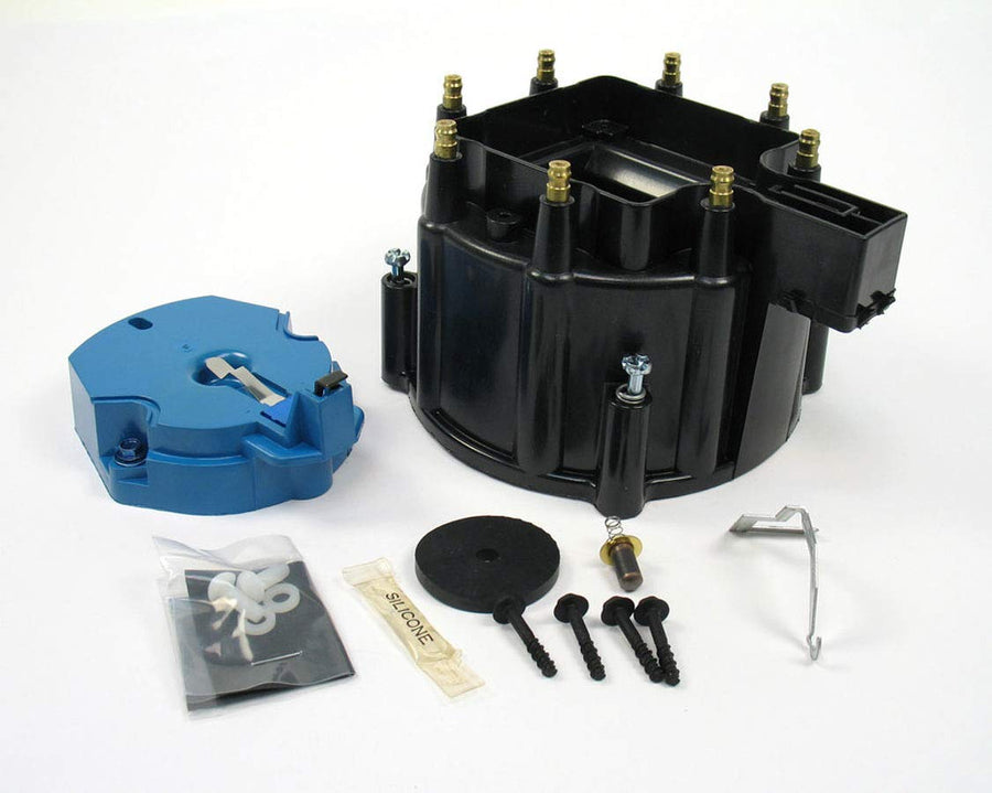 Pertronix Flame-Thrower Black HEI Distributor Cap and Rotor Kit D4000