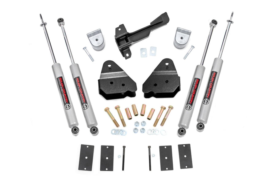 3" Rough Country Suspension Kit with N3 Shock Absorbers for Ford F-250/F-350 Super Duty Tremor Pkg (2019-2022) - Front & Rear Shocks
