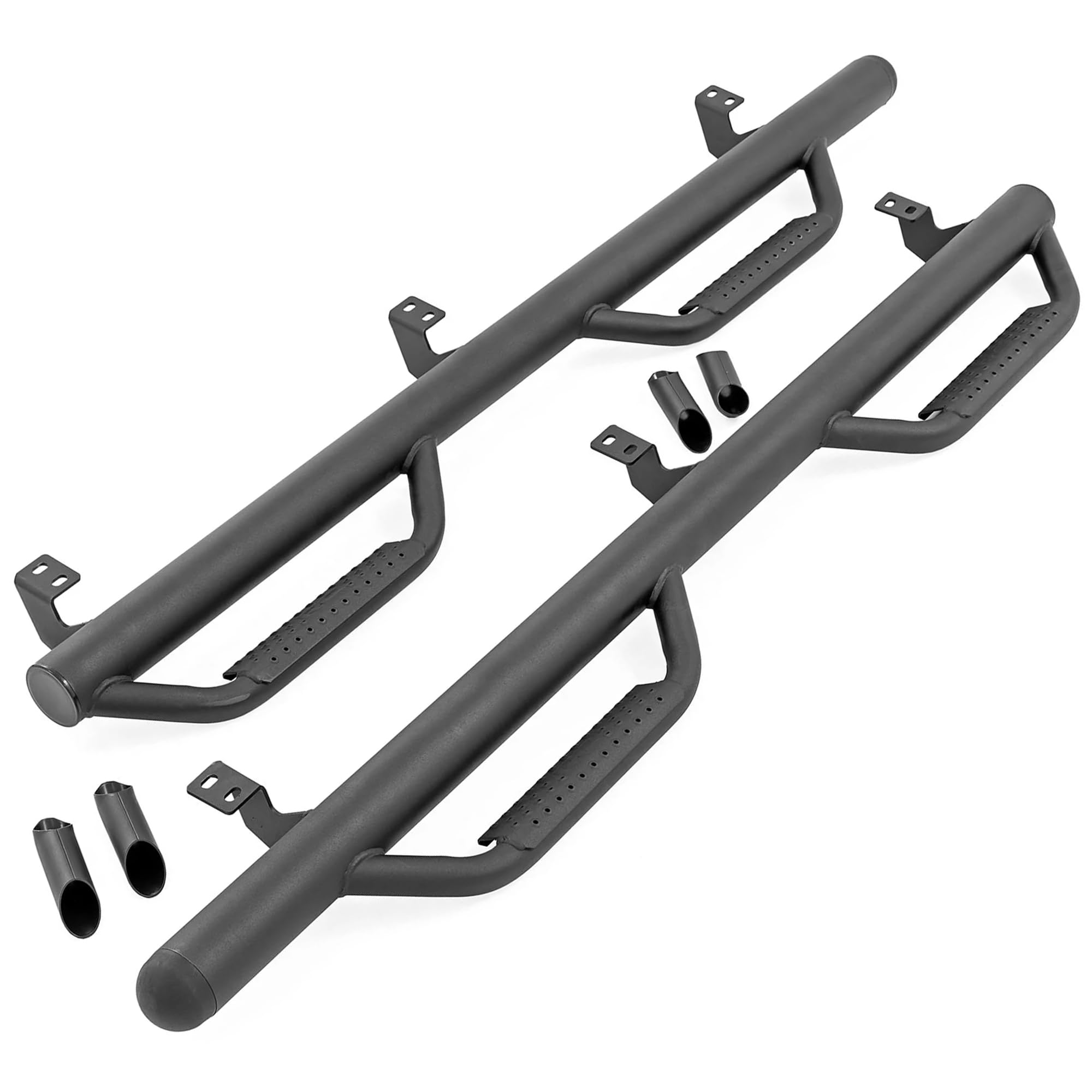 Rough Country Nerf Step Bars Non-Limited for Toyota 4Runner (2010-2024) - Rugged Full Length Nerf Bar with Side Steps, Bolt-On Install