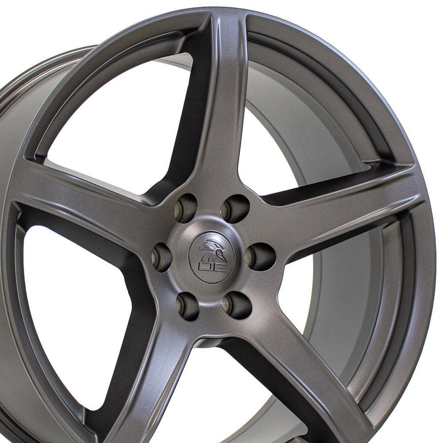 22 Inch OE Wheels DG22 Rim Fits Charger/Challenger SRT Hellcat Style 6x139.7 22x9.5 Satin Gunmetal - Hollander 2640 (1)