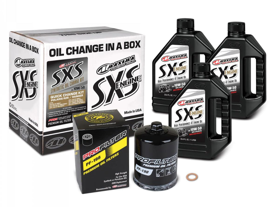 Quick Change Maxima Racing 90-219013 SxS 10W-50 Polaris Engine Oil Change Kit