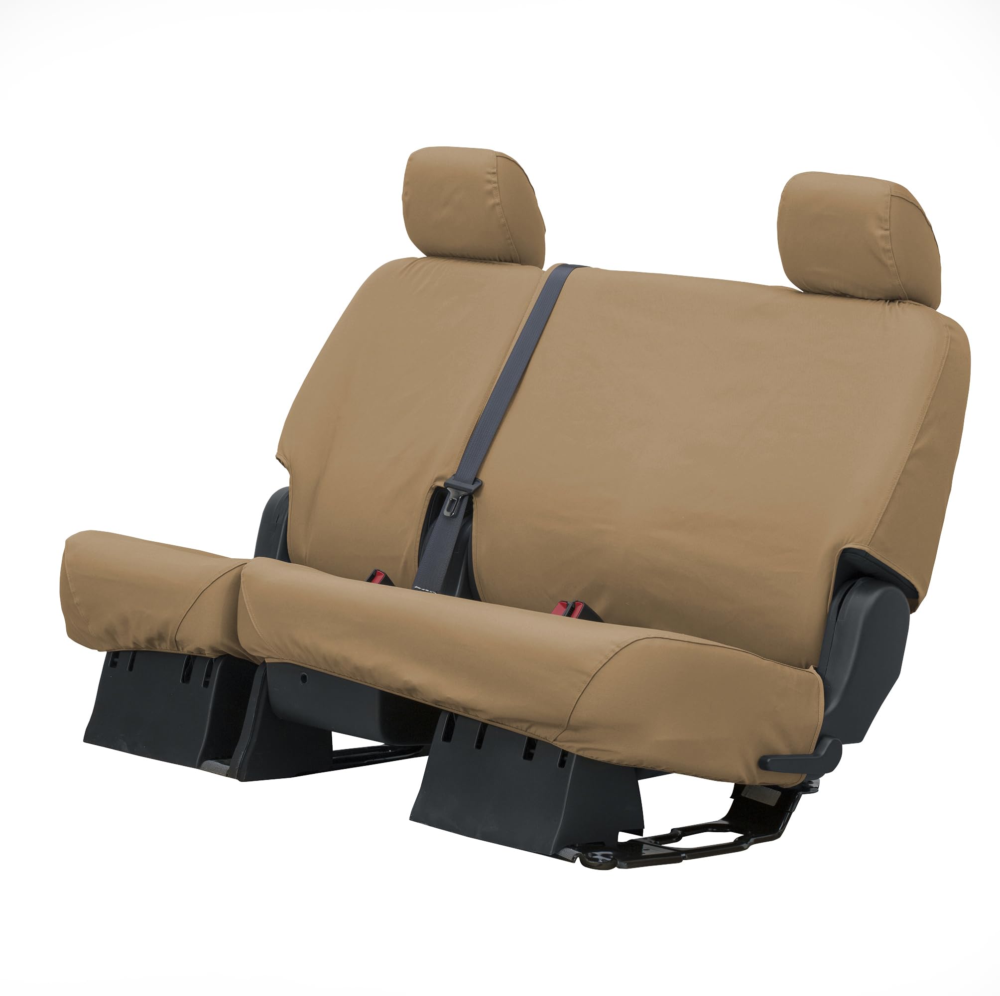 Covercraft Custom Polycotton Seat Covers | Fits 2018-2021 Toyota Camry (Includes Hybrid) | 2nd Row 60/40 Bench Seat, Tan