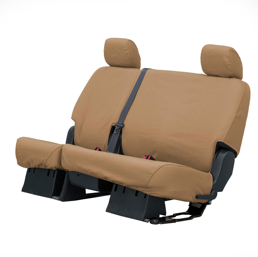 Covercraft Custom Polycotton Seat Covers | Fits 2023-2025 Honda CR-V (Includes Hybrid) | 2nd Row 60/40 Bench Seat, Tan