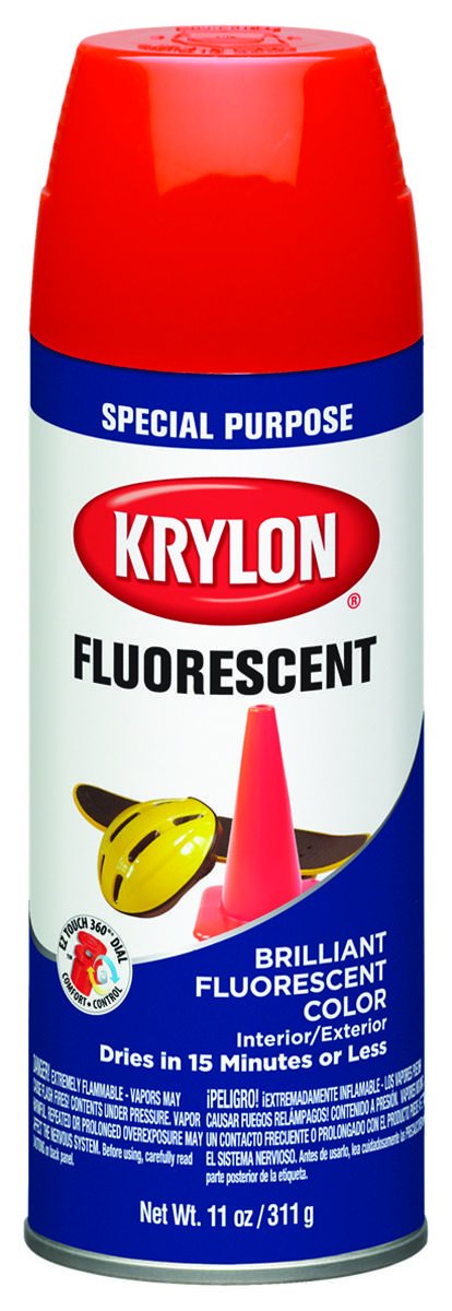 Red Orange Fluorescent Spray Paint, 11 Oz.