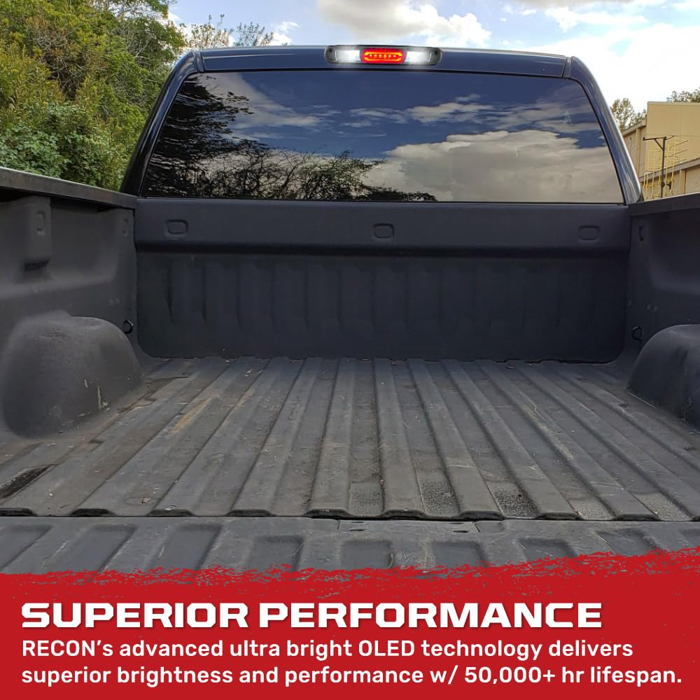 RECON - 3rd Brake Light Fits Sierra & Silverado 07-13 ULTRA HIGH POWER CREE XML LED in Smoked Lens