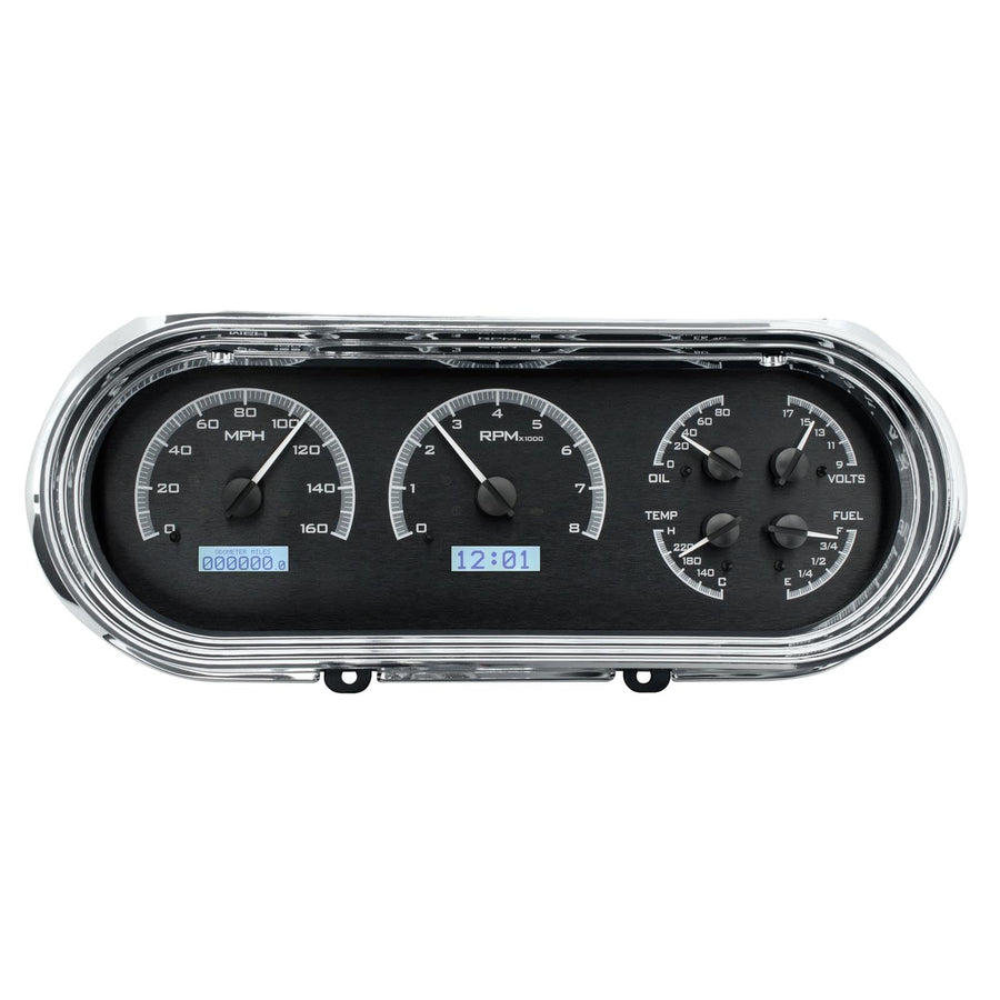 Dakota Digital 63 64 Chevy Nova Analog Dash Gauges White Black Alloy VHX-63C-NOV-K-W