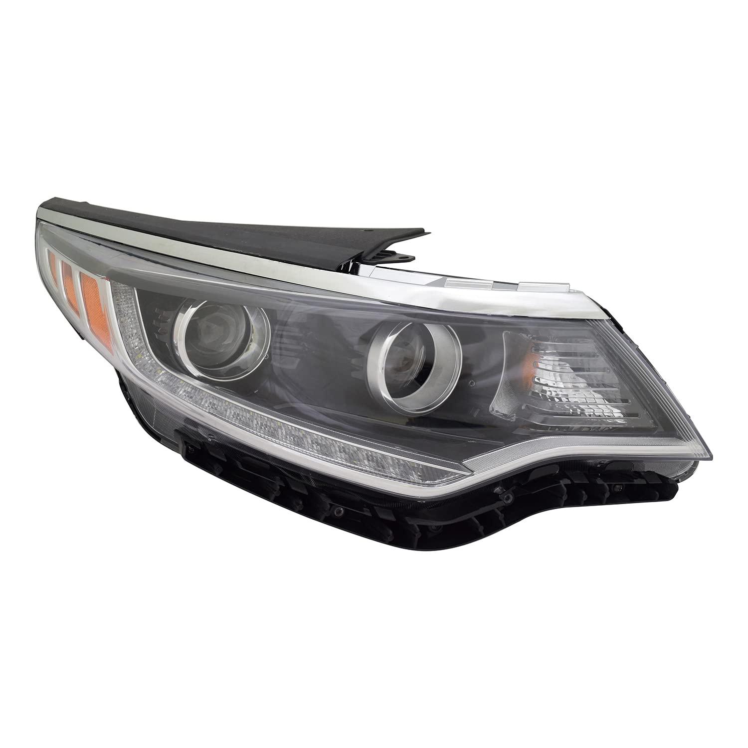Right TYC Headlight Assembly Compatible with 2016-2017 Kia Optima