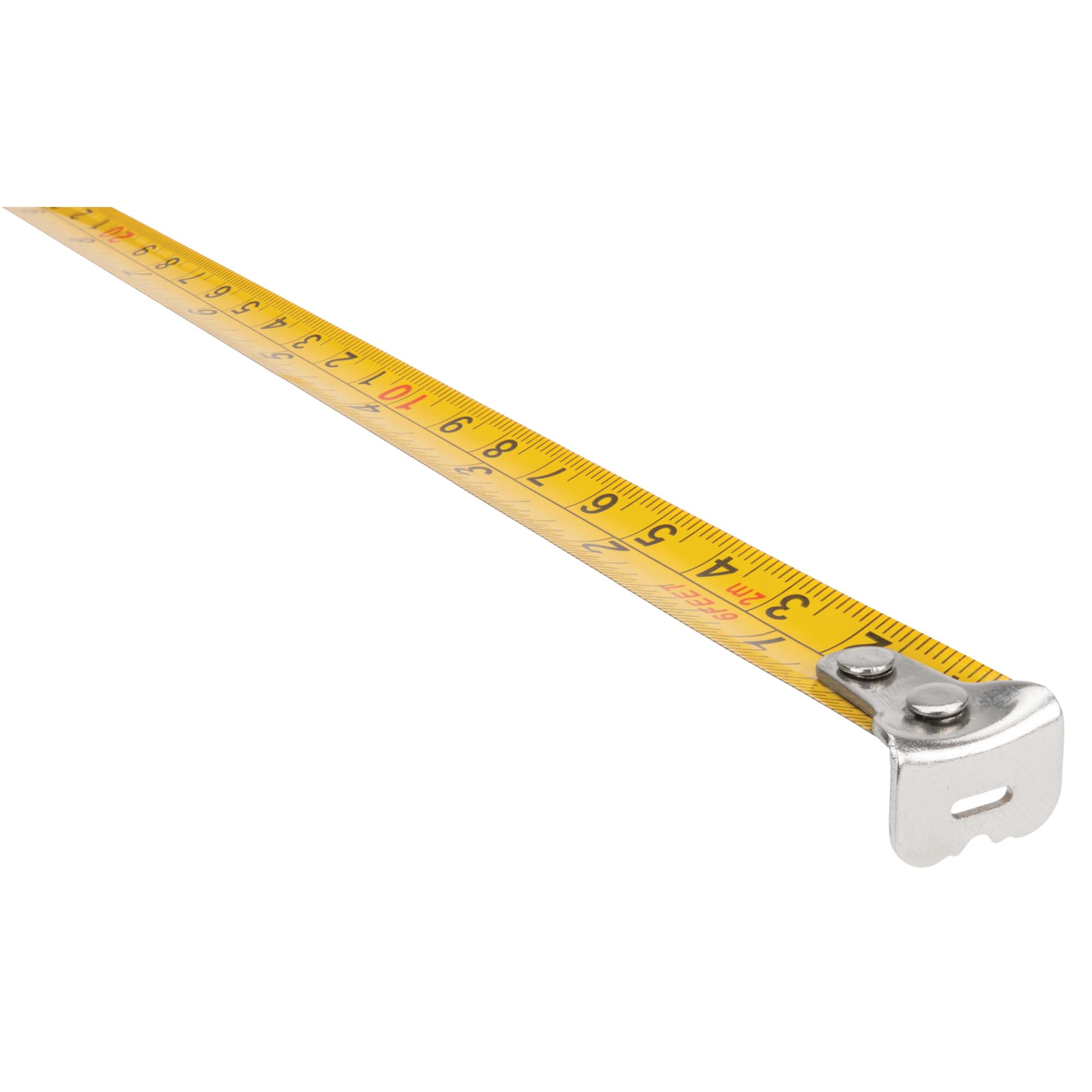 6' Clear Performance Tool Mini Tape Measure, SAE & Metric Measurements Printed on Both Sides