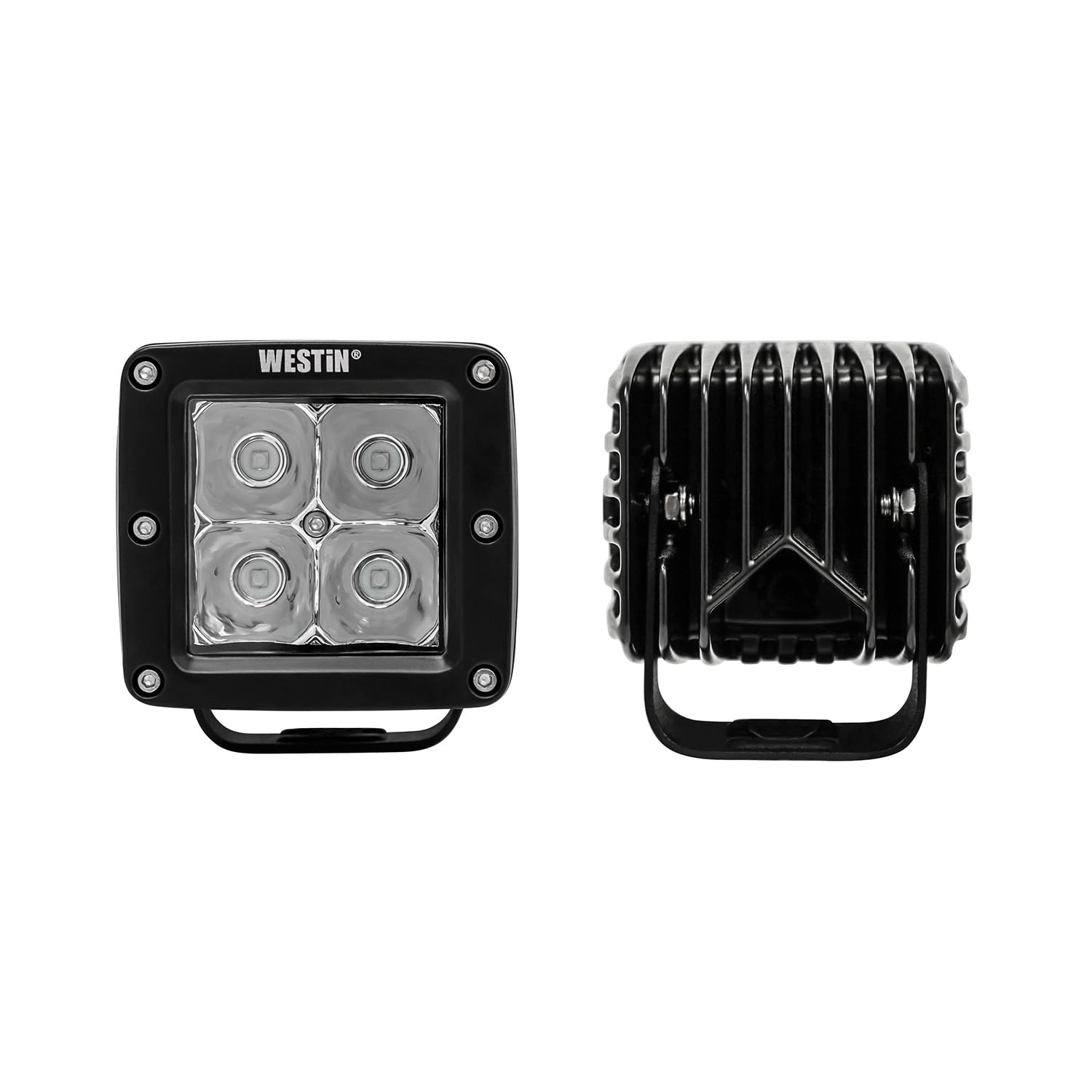 HyperQ LED Auxiliary Lights Westin 09-12200A-PR Spot Beam 3.2x3 in. 5W (Set of 2)