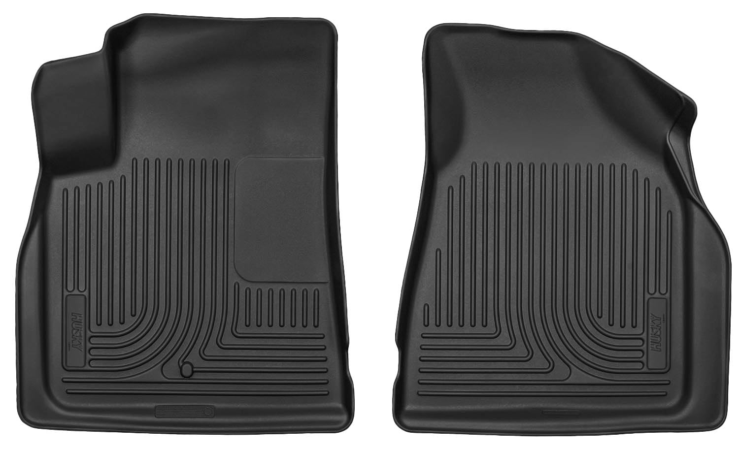 Weatherbeater Husky Liners Floor Mats | Fits 2008-2017 Buick Enclave; 2009-2017 Chevrolet Traverse; 2007-2017 GMC Acadia (2017 Ltd Only); 2007-2010 Saturn Outlook | Front Row, 2-pc Black - 18211