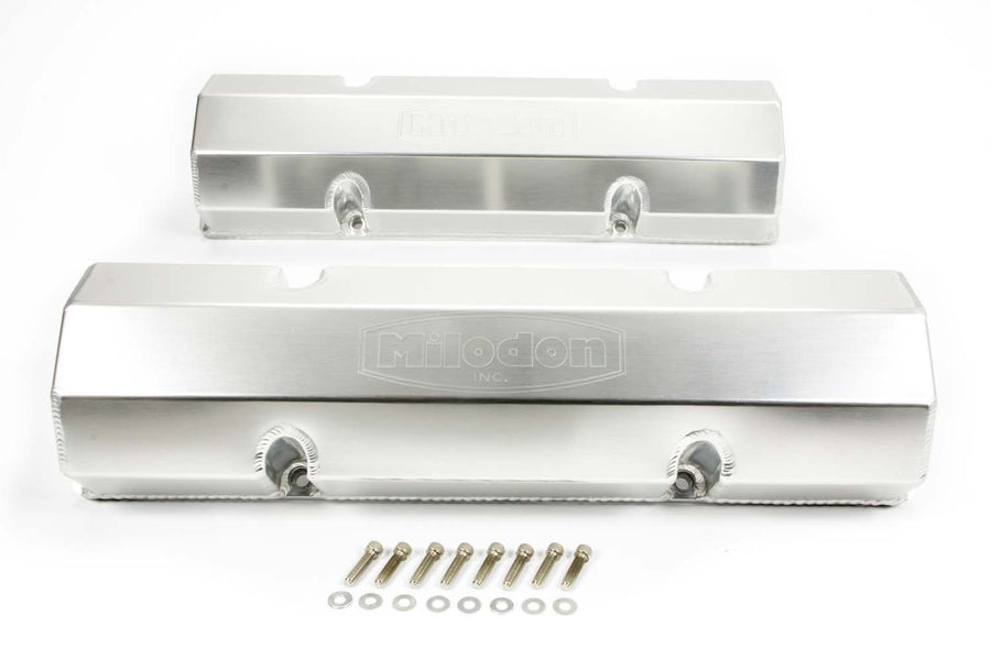 SBC Milodon Fabricated Aluminum Valve Cover without Holes
