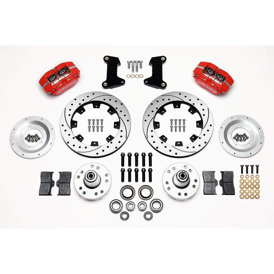 140-13378-DR WILWOOD DP-DB Front Kit,12.19", Drilled, Red 74-80 Pinto/Mustang II Disc Spindle only