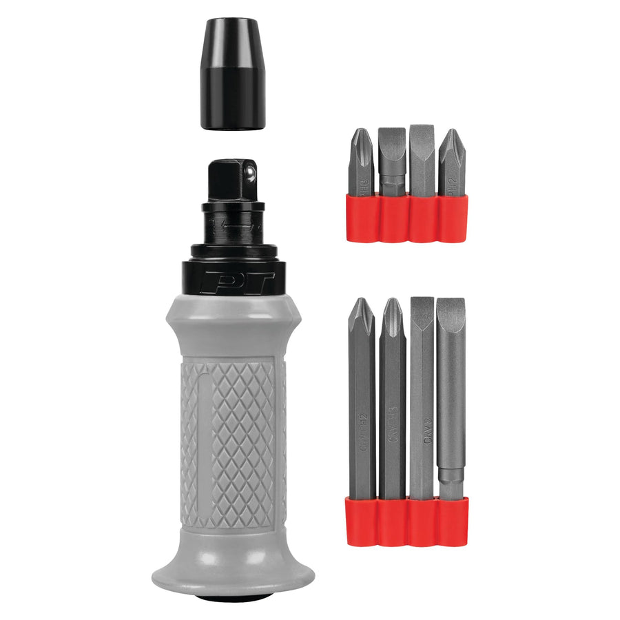 W2504 Performance Tool 1/2-Inch Manual Reversible Impact Driver - Flathead 5/16 & 3/8 & Phillips #2 & #3 Bits For Most Common applications - Disengage Brake Caliper Screws, Rusted Fasteners or Frozen