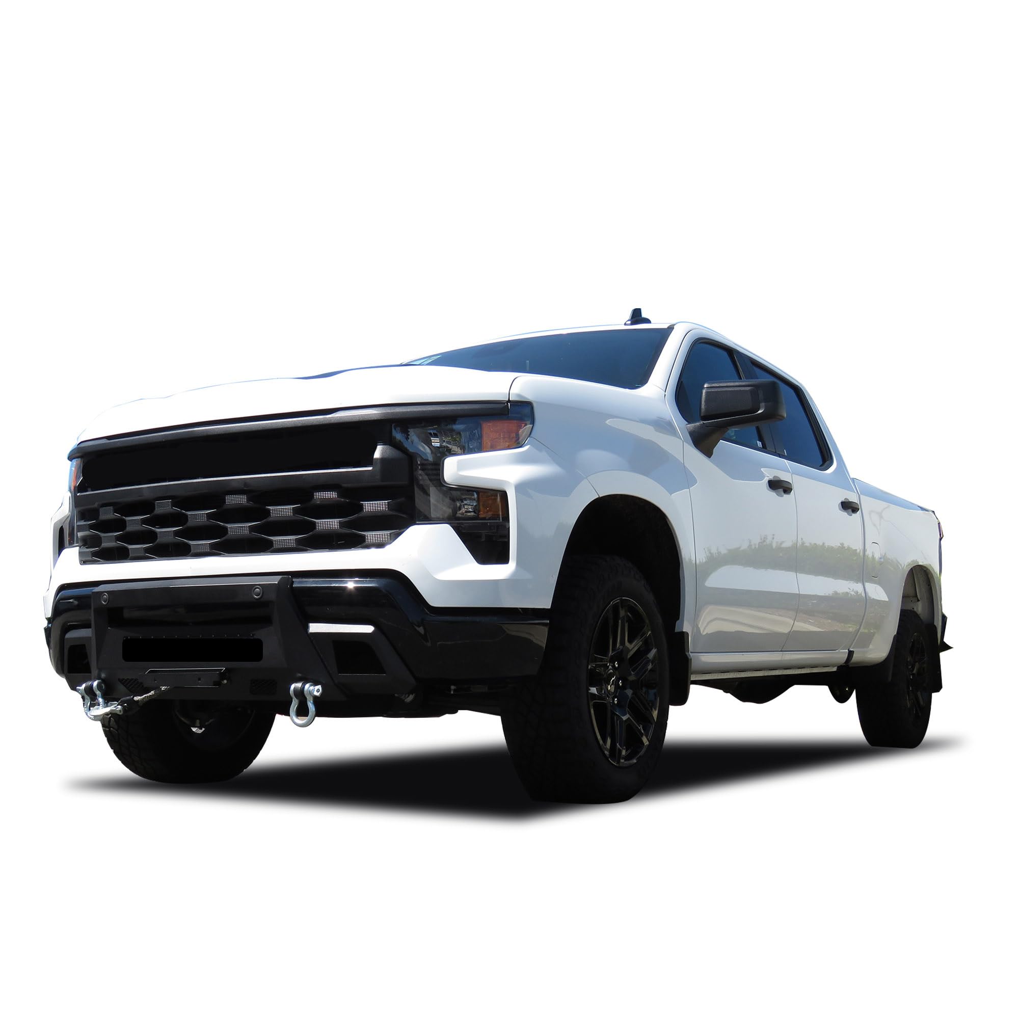 Heavy Duty Black Horse Armour III Front Winch Bumper Black (Excl. 2022 1500 LTD, ZR2,Diesel, 4-Cylinder Turbo Gas and models with super cruise system) Compatible with 2022-2024 Chevrolet Silverado 1500