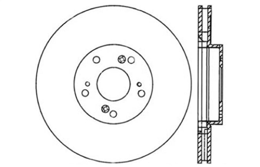 Sport StopTech Cross Drilled Brake Rotor 128.40057L (Front Left), 1 Pack