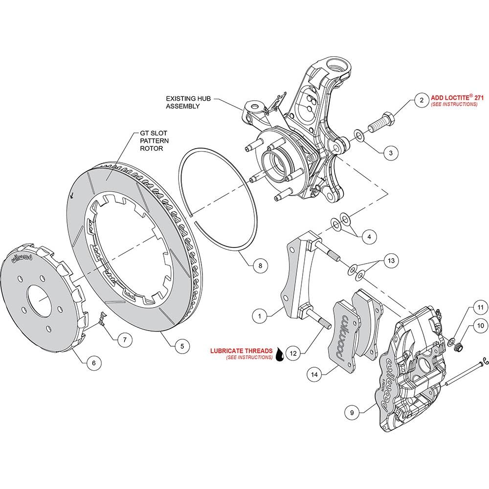 AERO6 Wilwood Race Big Brake Front Brake Kit 1997-2013 GM Vehicles 6 P