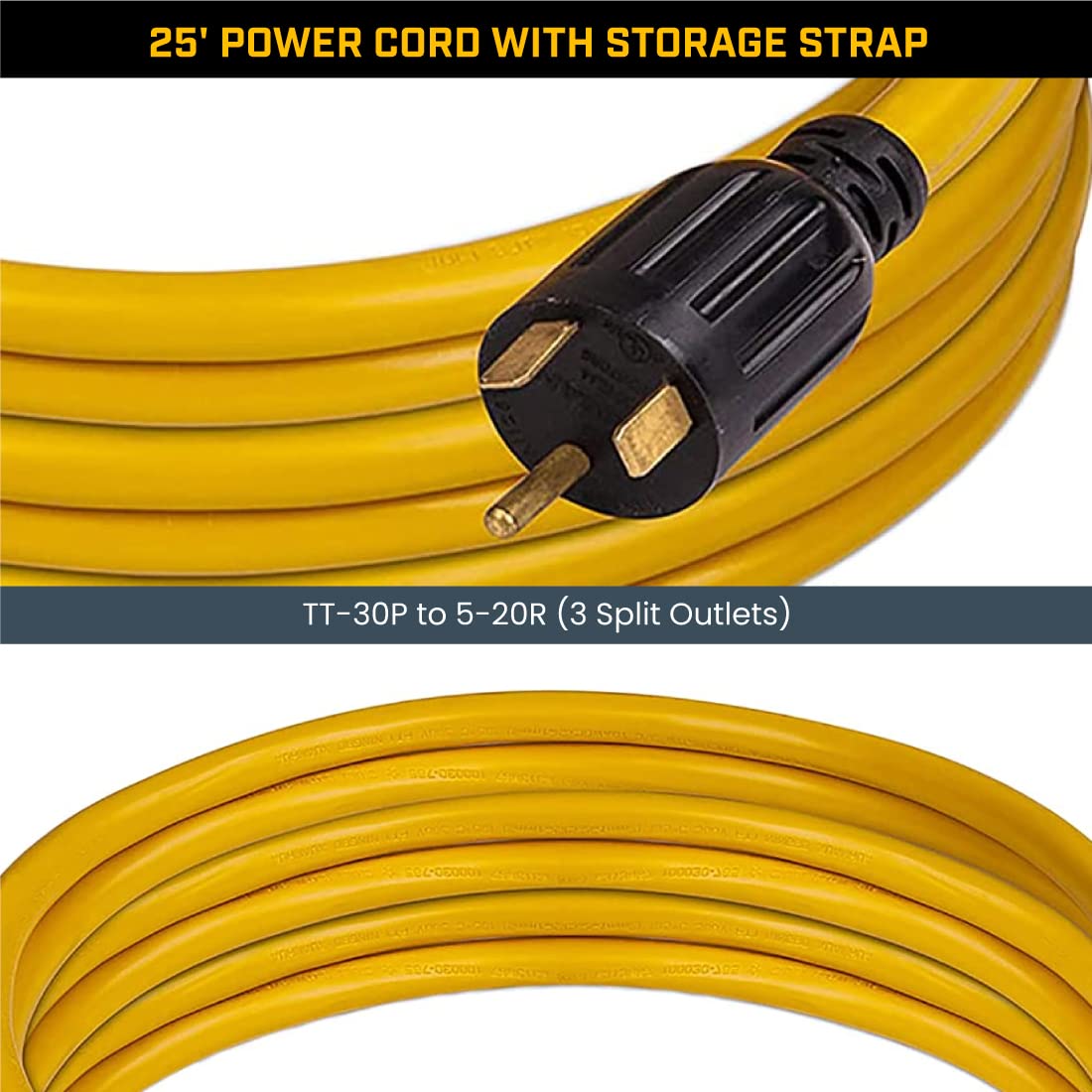 Generator Cord Firman 1101 Heavy-Duty, L5-30P, 25 Ft. - Quantity 1