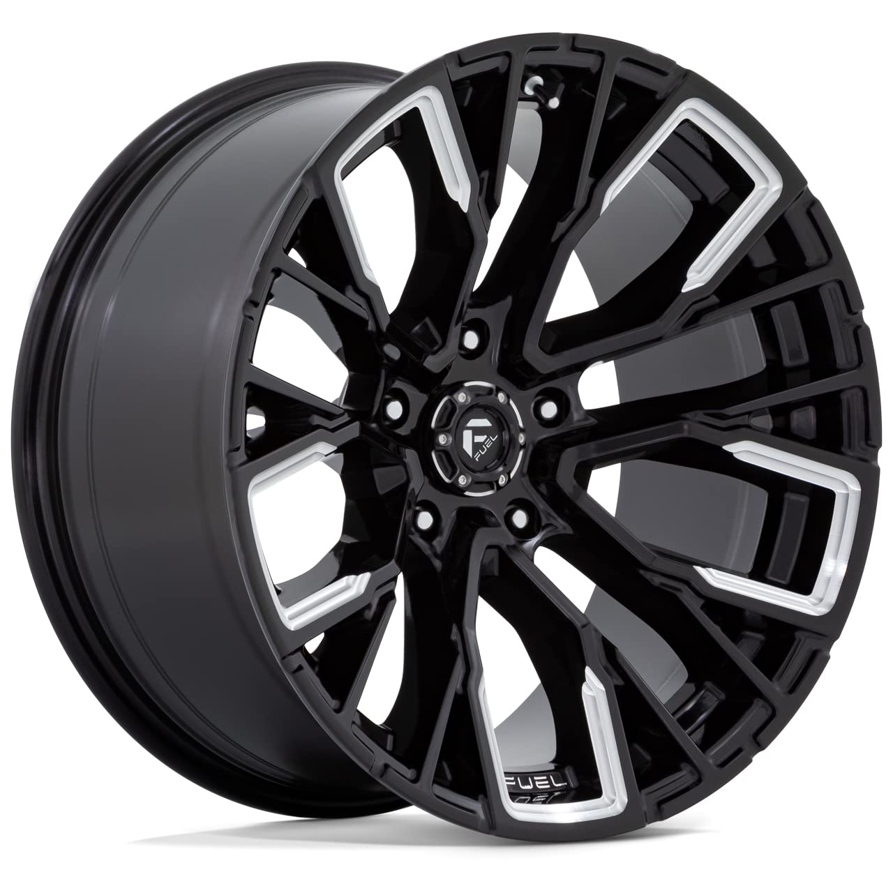 D849 Rebar 5 Fuel 20x10 5x5.5" -18mm Black/Milled Wheel Rim 20" Inch D8492000B447