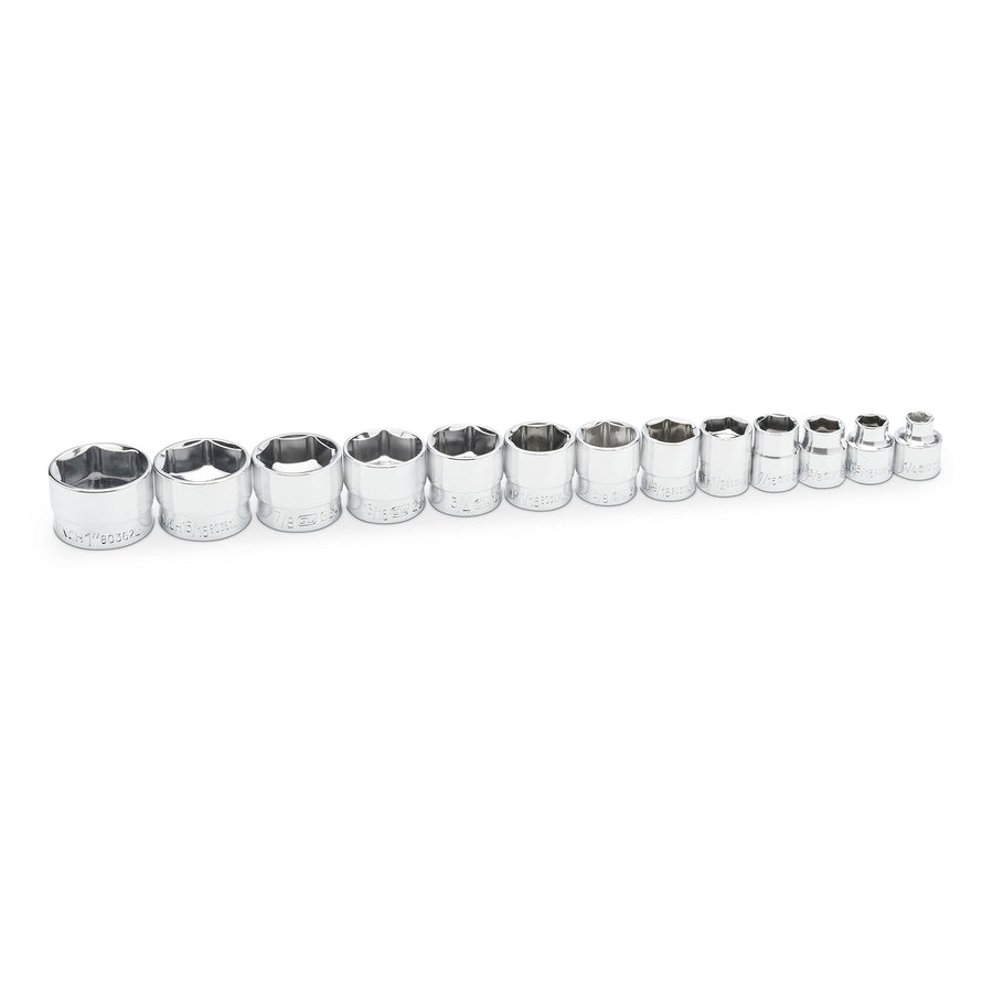 13 Piece GEARWRENCH 3/8" Drive 6 Point SAE Stubby Socket Set - 81397