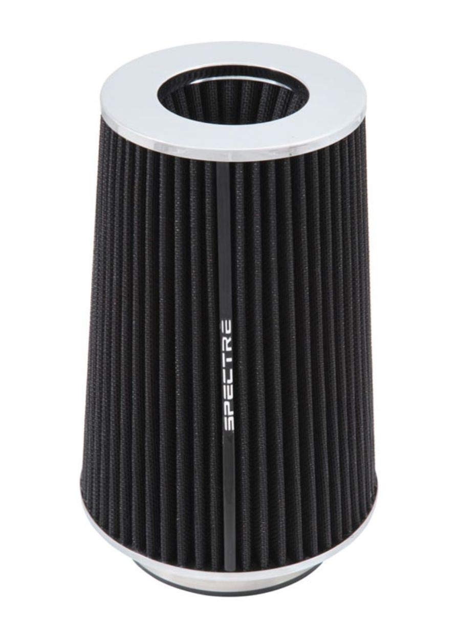 Universal Spectre Clamp-On Air Filter: High Performance, Washable Filter: Round Tapered; 3 in/3.5 in/4 in Flange ID; 10.6 in (269 mm) Height; 6 in (152 mm) Base; 4.75 in (121 mm) Top, SPE-9731, Black