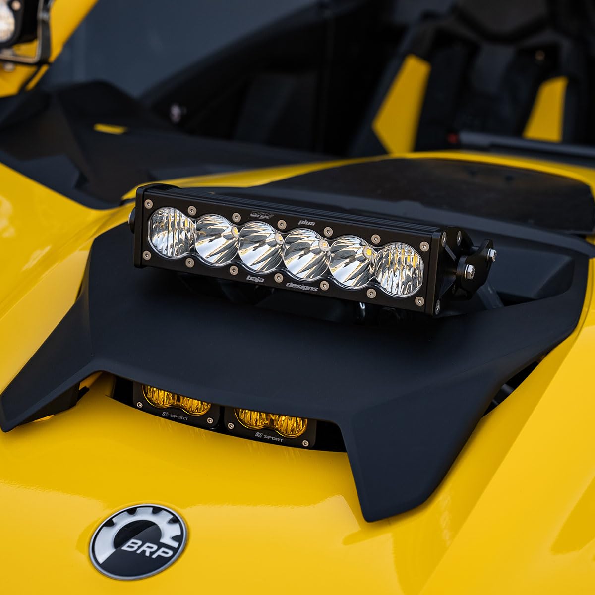 Baja Designs 10-inch OnX6+ LED Bar Shock Tower Light Kit for Can-Am Maverick R UTV, Clear Lens