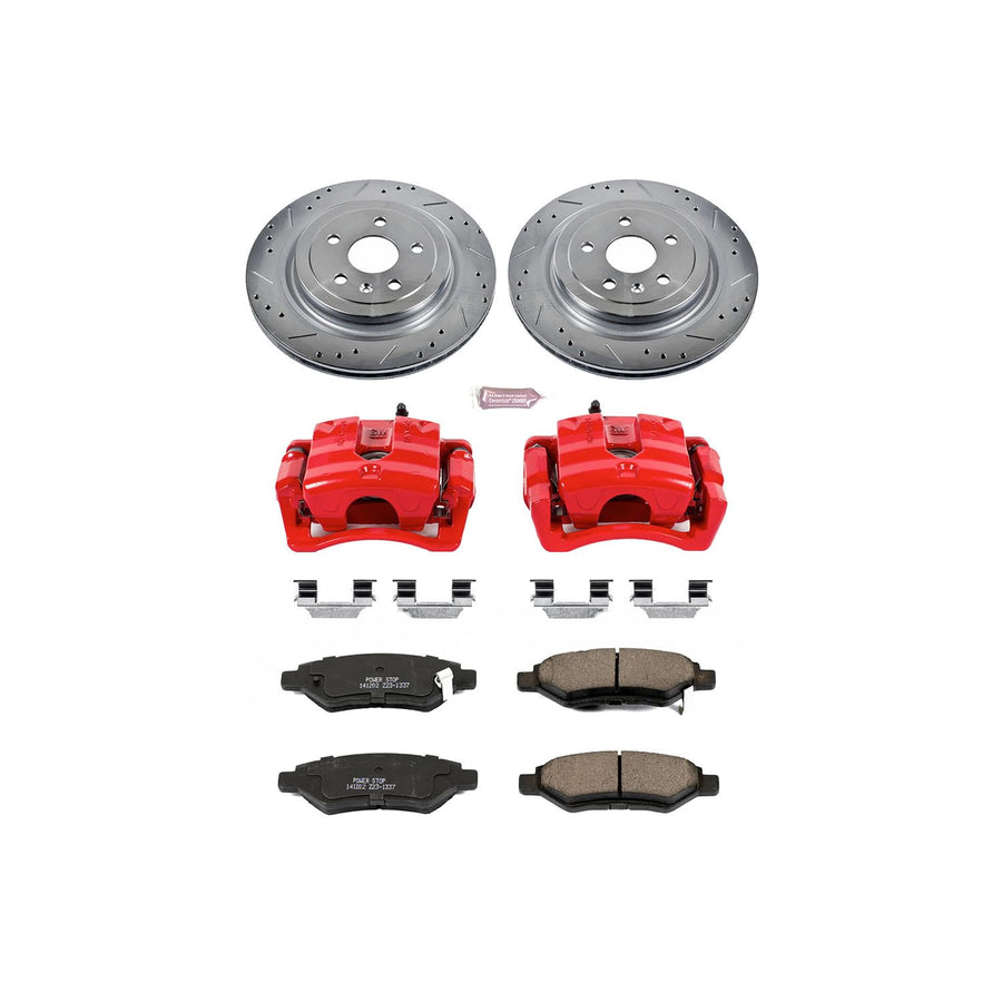 Power Stop Z23 KC4723 Evolution Sport Performance Brake Kit with Caliper For Cadillac CTS 2008-2014 [Model Specific]