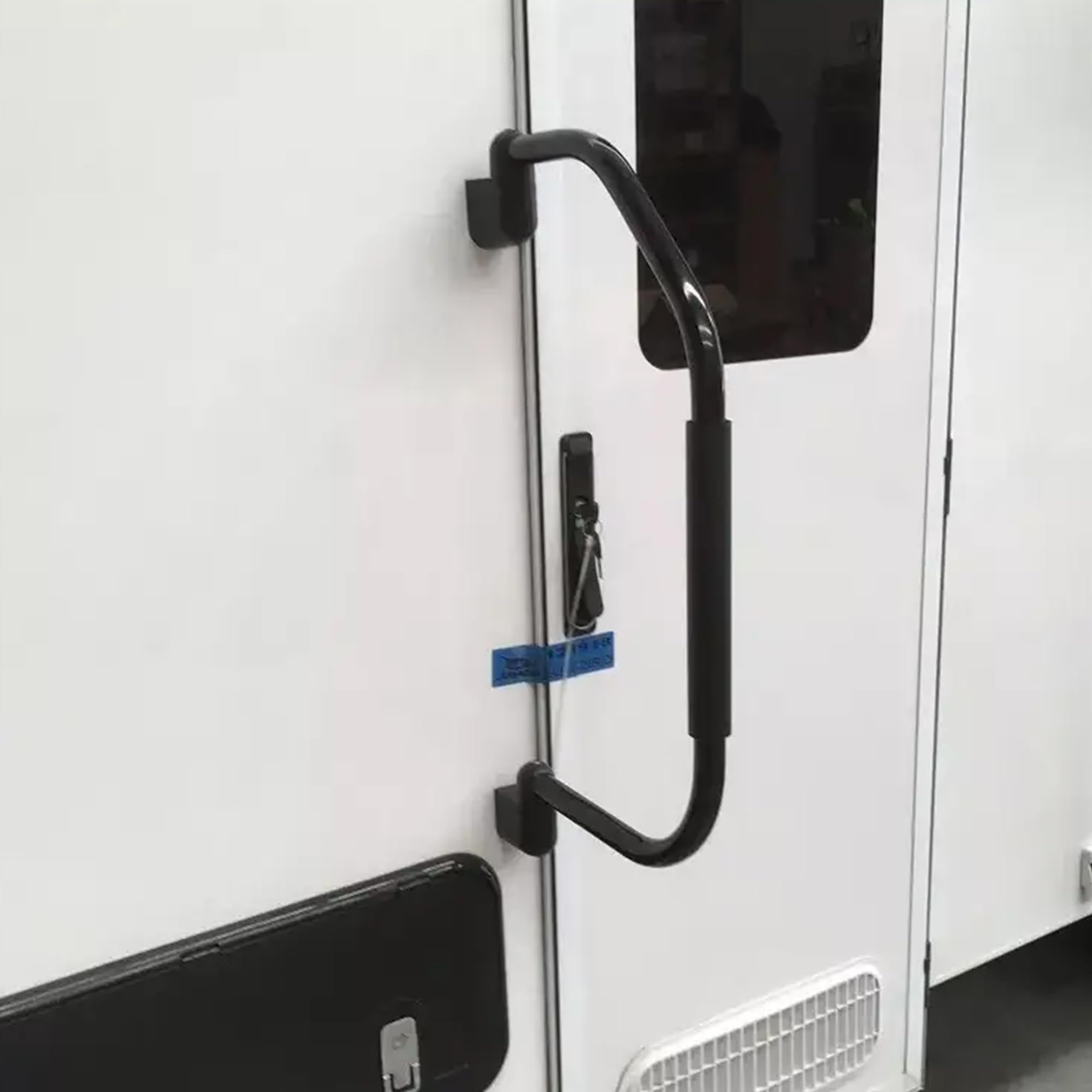 Fold-Away Camco RV Grab Handle | Features Comfort Sleeve and Made of Durable Aluminum | (42175)