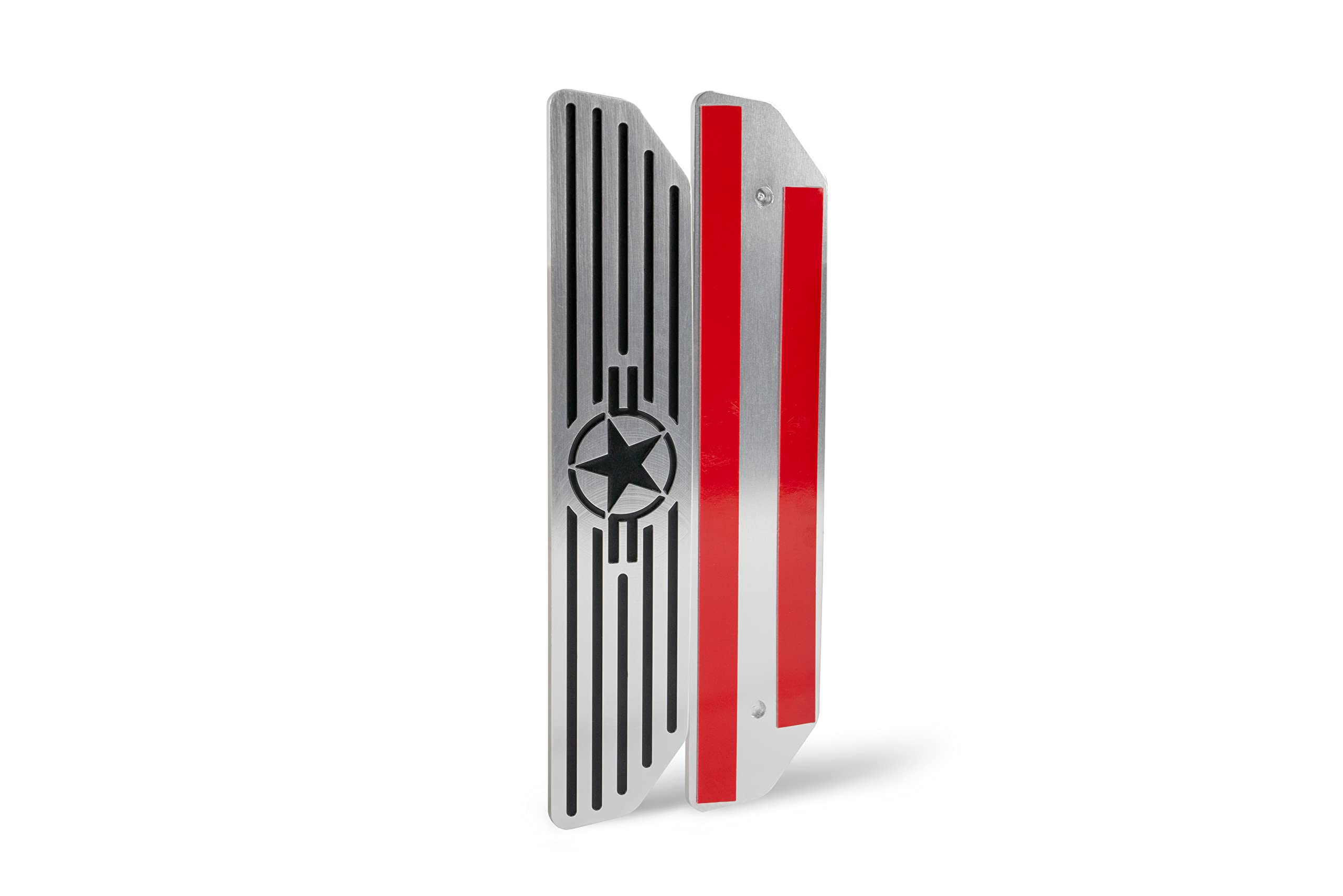 DV8 Offroad Door Sill Plates for 2018-2025 Wrangler JL and 2020-2025 JT Gladiator | 4-Door Models | Rear Pair | Embossed with Since 1941" | Billet Aluminum Construction