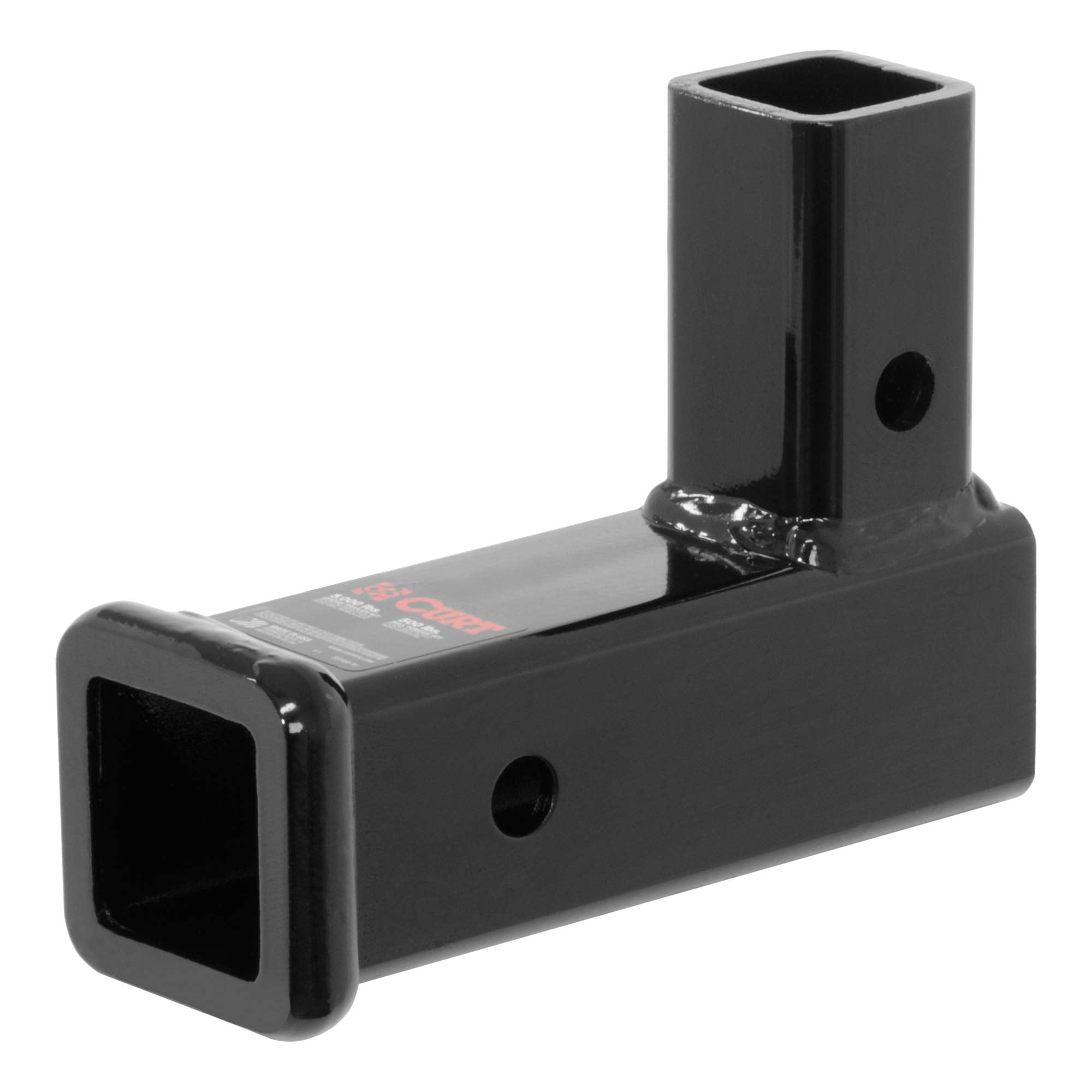 CURT 45013 Trailer Hitch Adapter Vertical Receiver, 2-Inch, 5,000 lbs, 2-7/16-In Rise