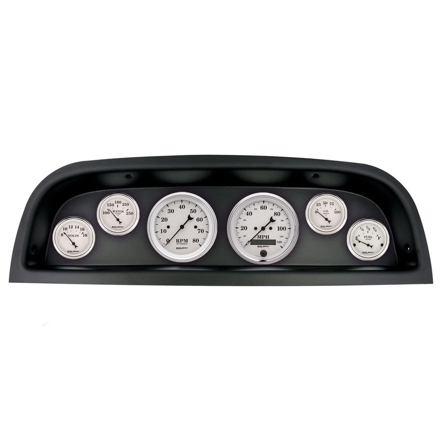 AutoMeter Dash Kit Direct Fit, (3 3/8" X2, 2 1/16" X4), Chevrolet Truck 60-63, Old-TYME White (2103-08)