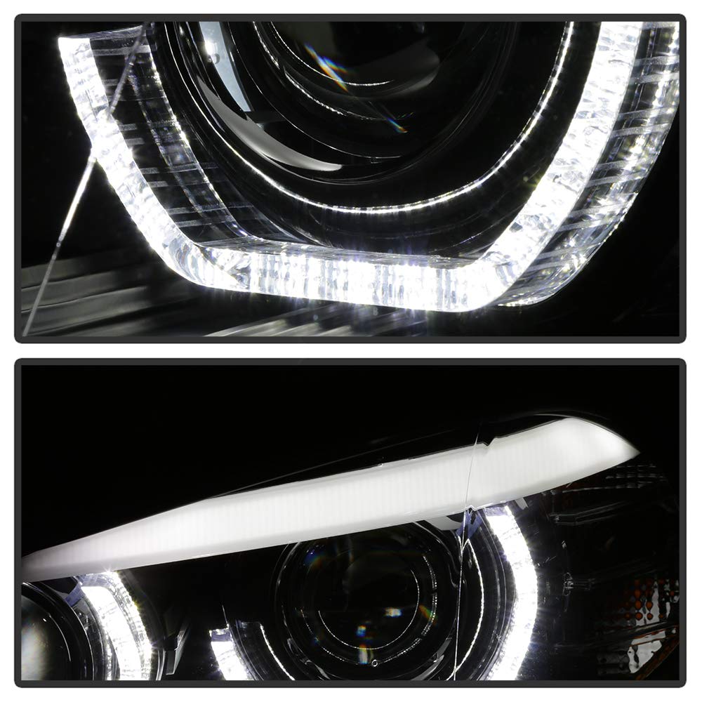 BMW X5 E70 2007-2010 Spyder 5085481 AFS Model HID Model Only (Does Not Fit Halogen Model) Projector Headlights - Black
