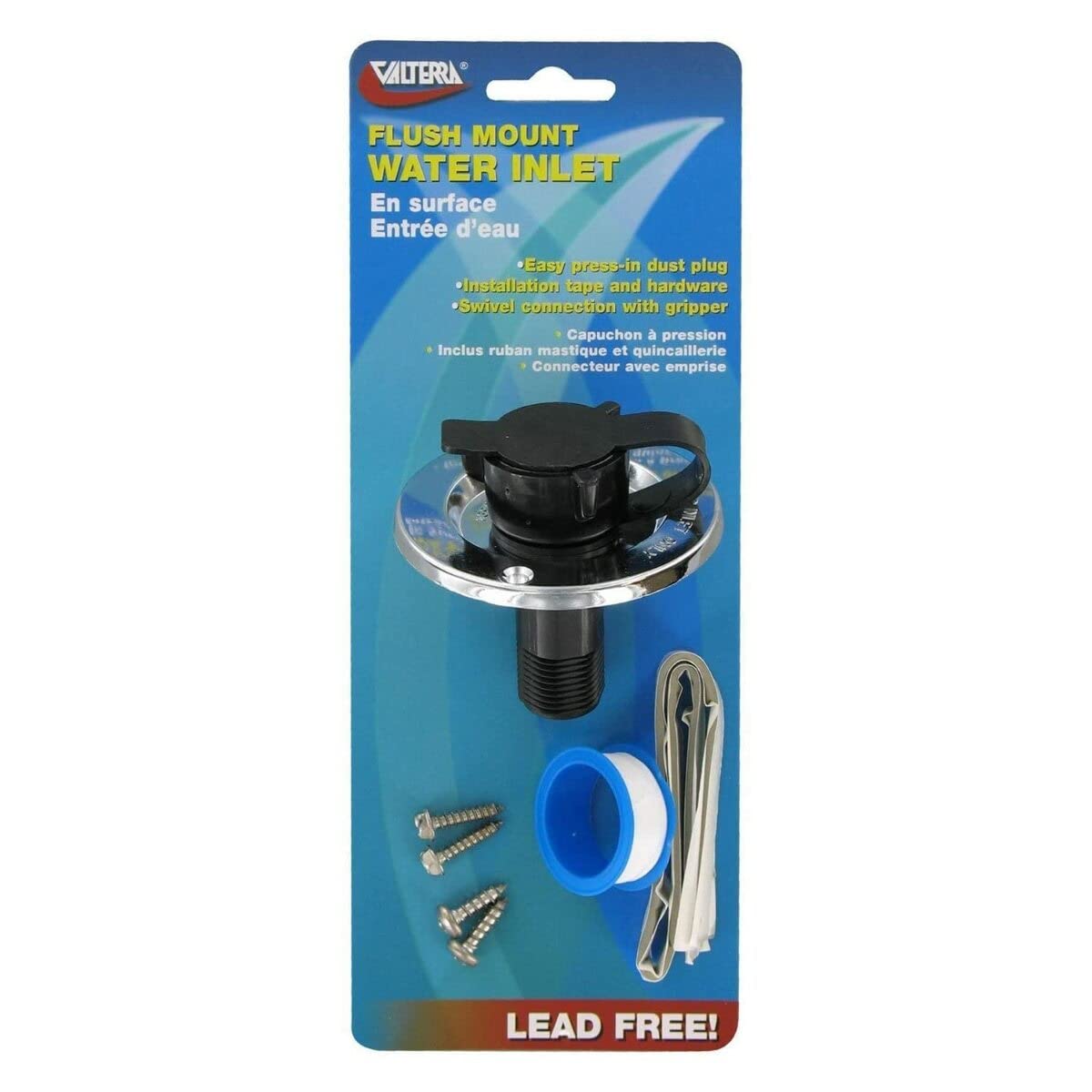 A010165VP Valterra Llc 2 3/4_ Water Inlet Mpt Wh