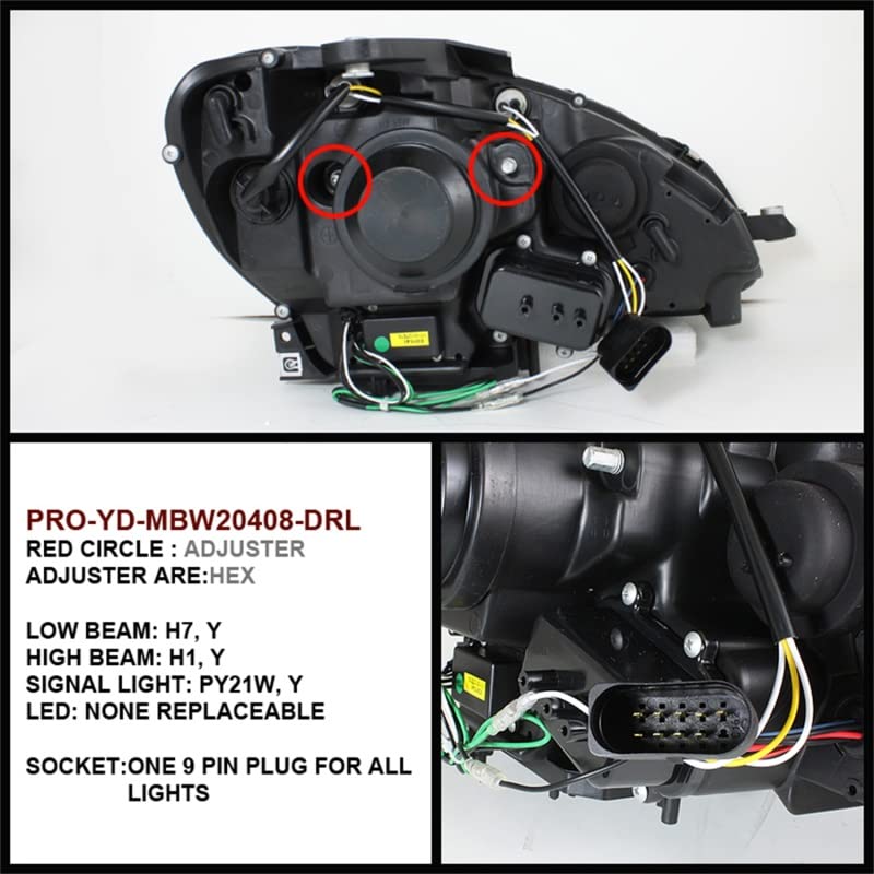 Auto Spyder 5042255 Projector Style Headlights Chrome/Clear