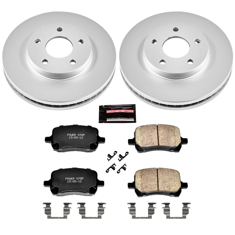 Coated Brake Rotor & Ceramic Brake Pads Power Stop CRK3116- front For Chevrolet HHR 2006-2007 [Model Specific]