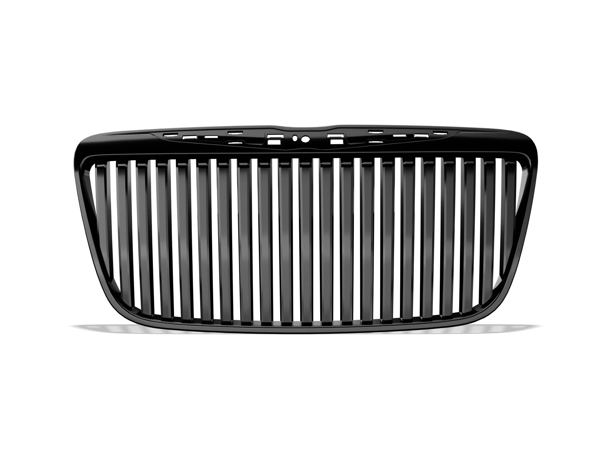 Vertical Front Hood Grille Armordillo USA 7147546 - Gloss Black 2011-2014 Chrysler 300/300C